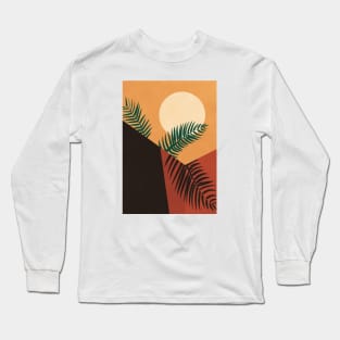 Palm Wall Art, Boho, Bohemian, Palm Tree Leaves Long Sleeve T-Shirt